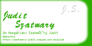 judit szatmary business card